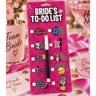 Bride's To-Do Checklist Game with Pen